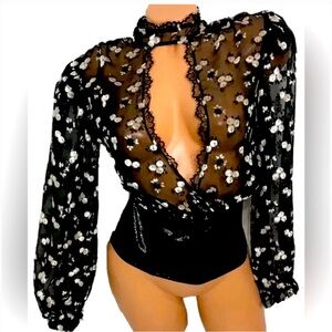 VICTORIA’S SECRET SHEER LACE TOP